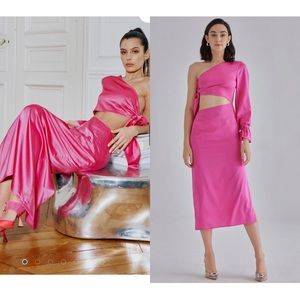 Silk Maison pink silk dress, size S